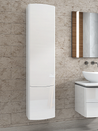 Velvex Пенал для ванной Luna 35 белый – фотография-3